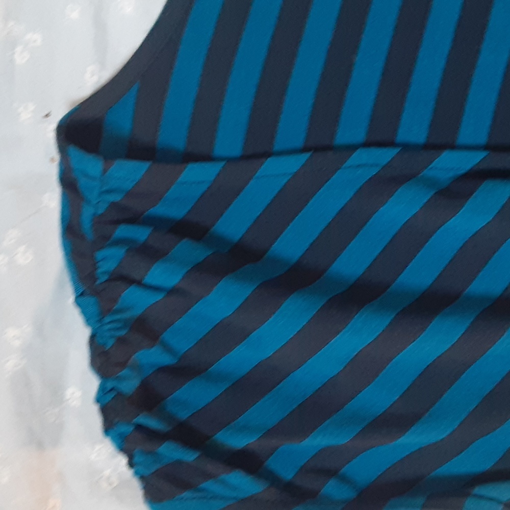ANN TAYLOR BLACK AND WHITE STRIPED DRESS, MEDIUM - Picture 7 of 10